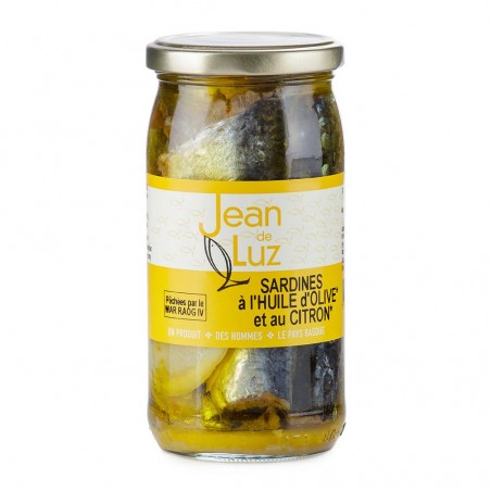 Sardines d'exception à l'huile d'olive et citron bio